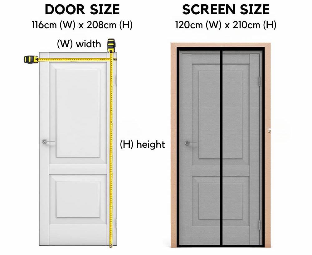 Magnetic Screen Door 60cm (W) x 210cm (H), image 3