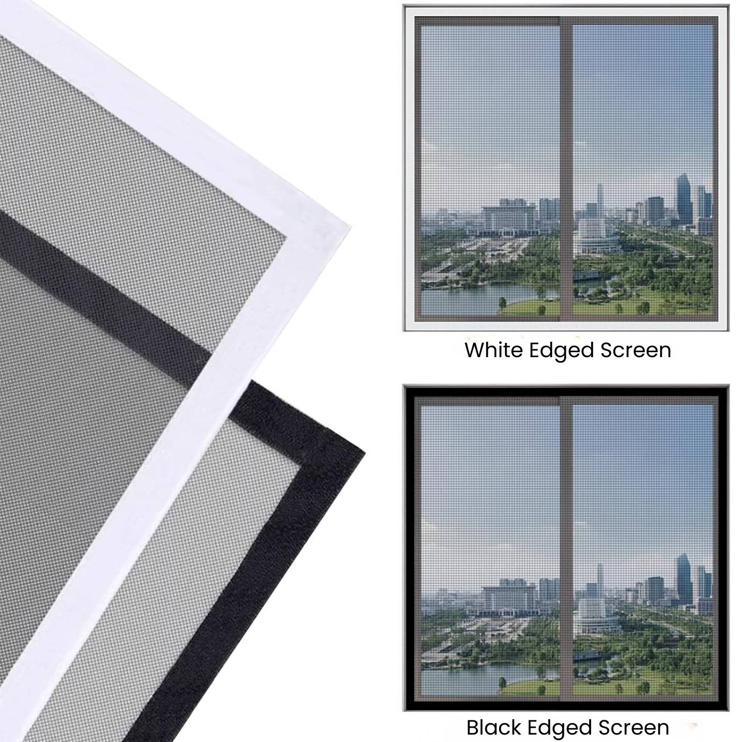 Velcro Window Screen Standard Mesh (Grey) 100 x 100 cm, image 4