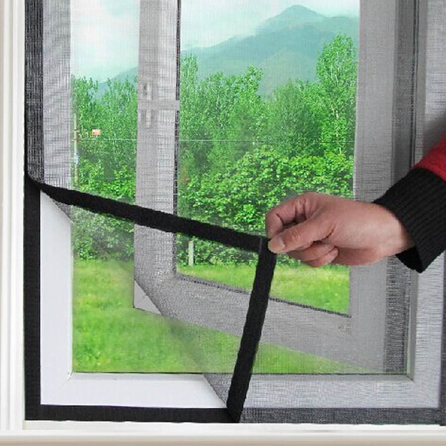 Velcro Window Screen Standard Mesh (Grey) 100 x 100 cm, image 13